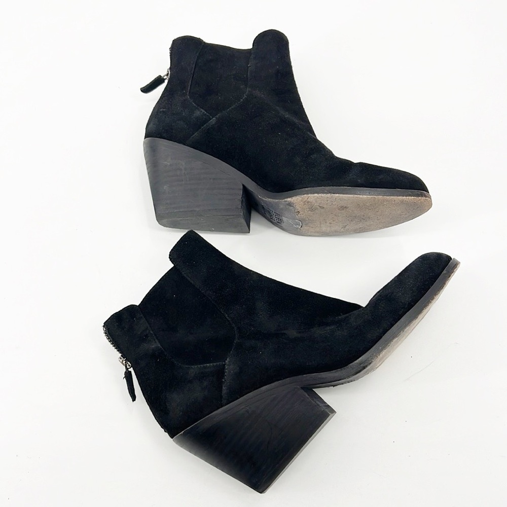 EILEEN Fisher Peer Black Suede Ankle Booties size 7.5 - Picture 5 of 14